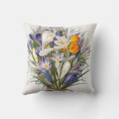 クロカス春花植物学フローラアート クッション (裏面)