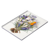 クロカス春花植物学フローラアート ノートブック (左側)