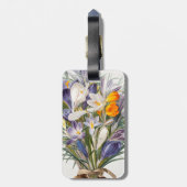 クロカス春花植物学フローラアート ラゲッジタグ (裏面縦)