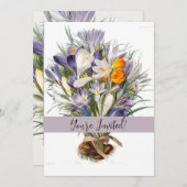 クロカス春花植物学フローラアート 招待状 (正面/裏面)