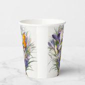 クロカス春花植物学フローラアート 紙コップ (左)