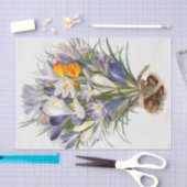 クロカス春花植物学フローラアート 薄葉紙 (クラフト)