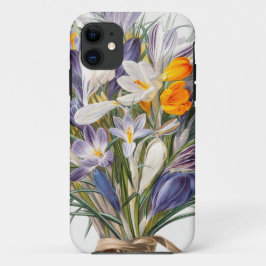 クロカス春花植物学フローラアート iPhone 11 ケース