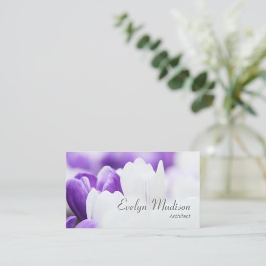 クロカス背景 名刺 (スタンド正面)