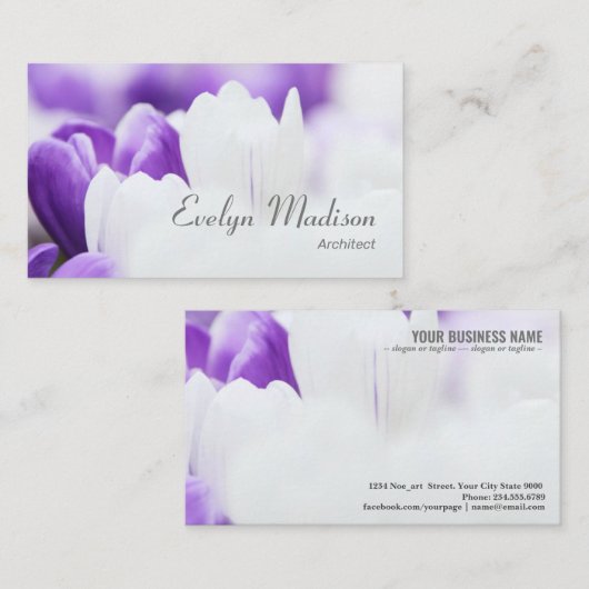 クロカス背景 名刺 (正面/裏面)