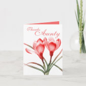 クロカス "ありがとう、おばさん" ピンクの赤いカード サンキューカード (正面)