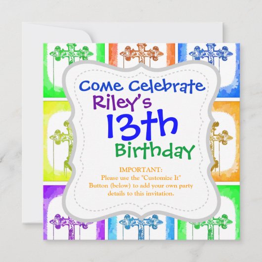 クロカラフルスキリストポップ・アートのアート 招待状 (正面)