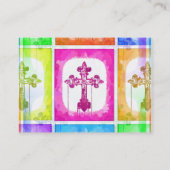 クロカラフルスクリスチポップ・アートのャンアートコラージュ 名刺 (裏面)