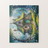 クロカ魅力的ス開花とのコテージ ジグソーパズル (縦)