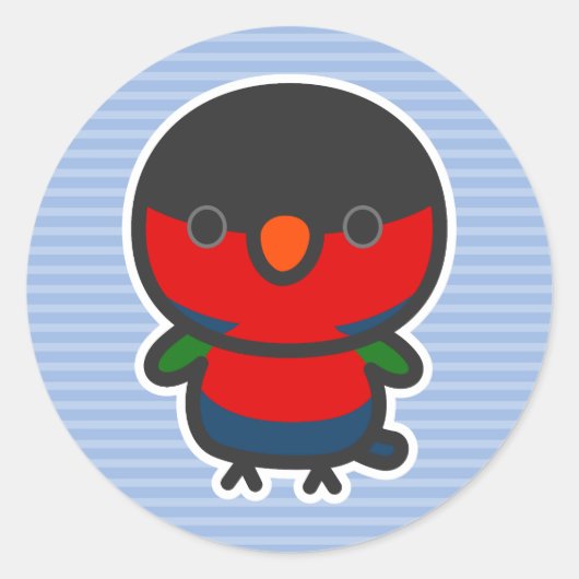 クロガミインコ ラウンドシール (正面)