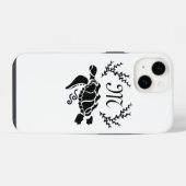 クロガメのシルエット横顔 iPhoneケース (裏面横)
