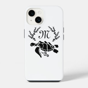 クロガメのシルエット横顔 iPhone 14ケース