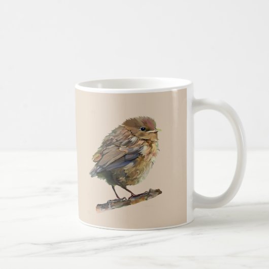 クロガラス幼鳥 コーヒーマグカップ (右)