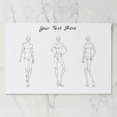 クロキススケッチ姿スケッチ用ファッションデザイン ペーパーパッド (正面)