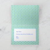 クロキュースとアイリス折り畳み誕生日グリーティングカード カード (内部)