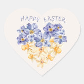 クロキュースとダッフォジルイースターの花 ハートシール (正面)
