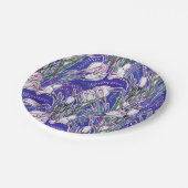 クロキュース、花柄、美しい春の花 ペーパープレート (アングル)