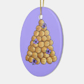 クロクエンブーシュチュックスブンクリームパフ結婚ズケーキ セラミックオーナメント (左)