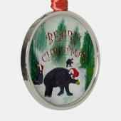 クロクマのクリスマスオーナメント メタルオーナメント (右)