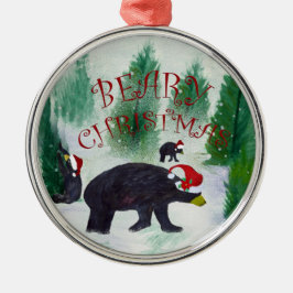 クロクマのクリスマスオーナメント メタルオーナメント