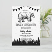 クロクマのパーティー招待状 招待状 (スタンド正面)