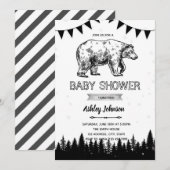 クロクマのパーティー招待状 招待状 (正面/裏面)