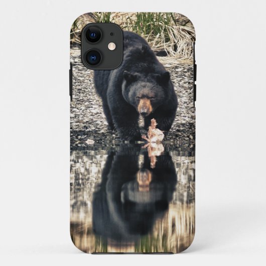 クロクマの反射 Case-Mate iPhoneケース (裏面)