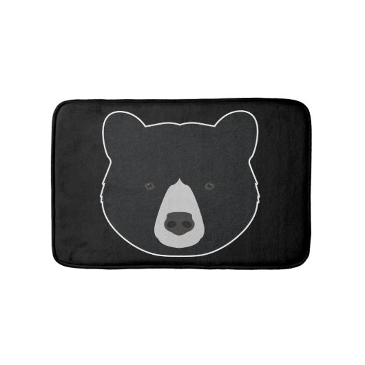 クロクマの顔 バスマット (正面)