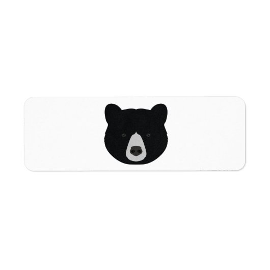 クロクマの顔 ラベル (正面)
