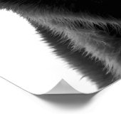 クロクマ モダン ポートレート 黒白 ポスター (角)