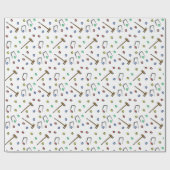 クロケお洒落ハカラフルハ図解入りの、写真付きのド ラッピングペーパー (フラット)