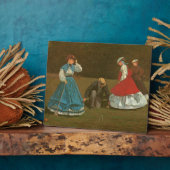 クロケゲーム1866 (キャンバス上の油) フォトプラーク (側面)