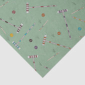 クロケセットローンゲームジェードグリーンパターン(の模様が)ある 薄葉紙 (詳細)