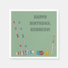 クロケセット、ヤードゲームカスタムパーティー スタンダードカクテルナプキン