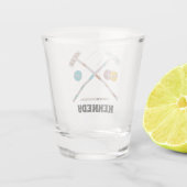 クロケセット、ローンゲーパーソナライズされたム ショットグラス (裏面)