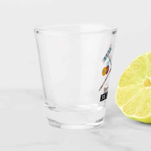 クロケセット、ローンゲーパーソナライズされたム ショットグラス (左)