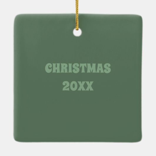 クロケセット、ローンゲームセラミッパーソナライズされたクオルナム セラミックオーナメント (裏面)