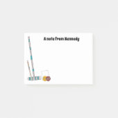 クロケセット、ローンゲームパーソナライズされた ポストイット (正面)