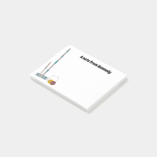 クロケセット、ローンゲームパーソナライズされた ポストイット (アングル)