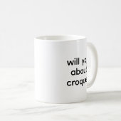 クロケット愛好家のための面白いデザイン コーヒーマグカップ (正面右)