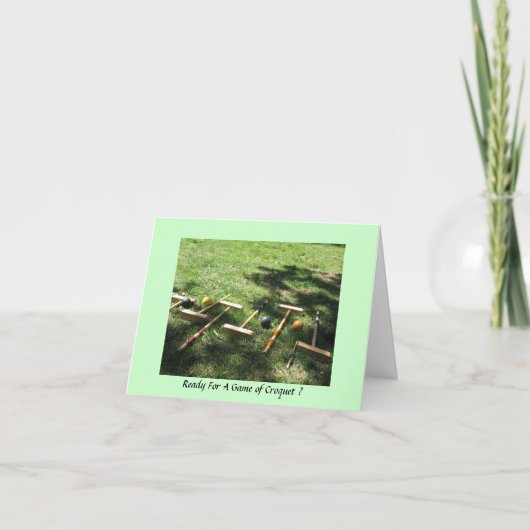 クロケーのゲームの準備は？ 招待状 (正面)