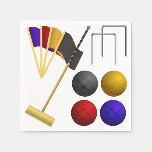 クロケー紙ナプキンスのゲーム スタンダードカクテルナプキン (正面)