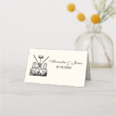 クロケー装置セット護送カード座席表アイボリー プレイスカード (正面)