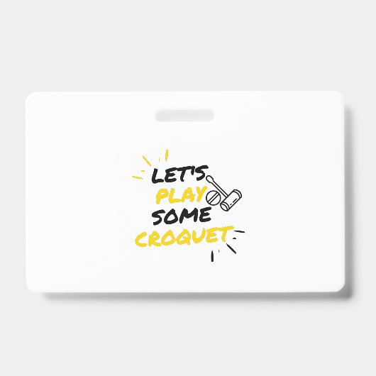 クロケー選手 バッジ (正面)