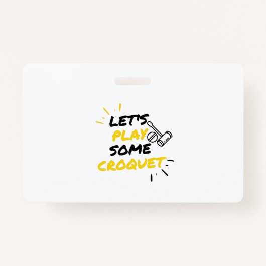 クロケー選手 バッジ (正面)