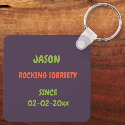 クロコダイルおもしろいマンガの陽気な岩カスタムの キーホルダー (裏面)