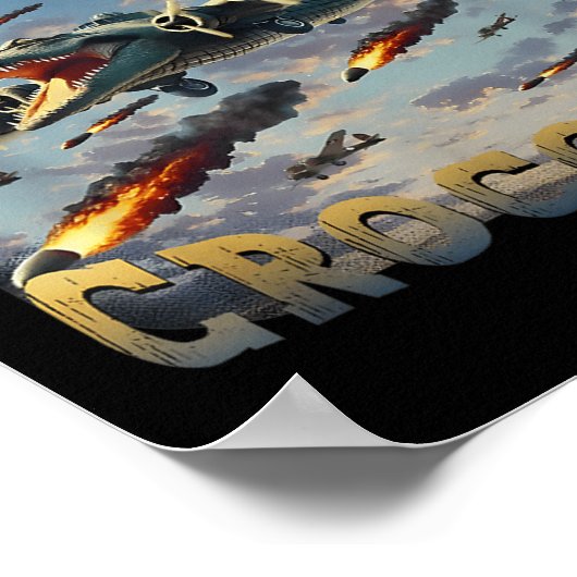 クロコダイルおもしろいミームボンバルディロクロコディロおもしろいBr ポスター (角)