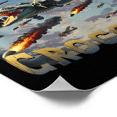 クロコダイルおもしろいミームボンバルディロクロコディロおもしろいBr ポスター (角)