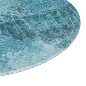 クロコダイルろうけつ染め：テクスチャード生地アート カッティングボード (角)