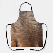 クロコダイルアニマルプリントブラウンタン品質エプロン エプロン (正面)